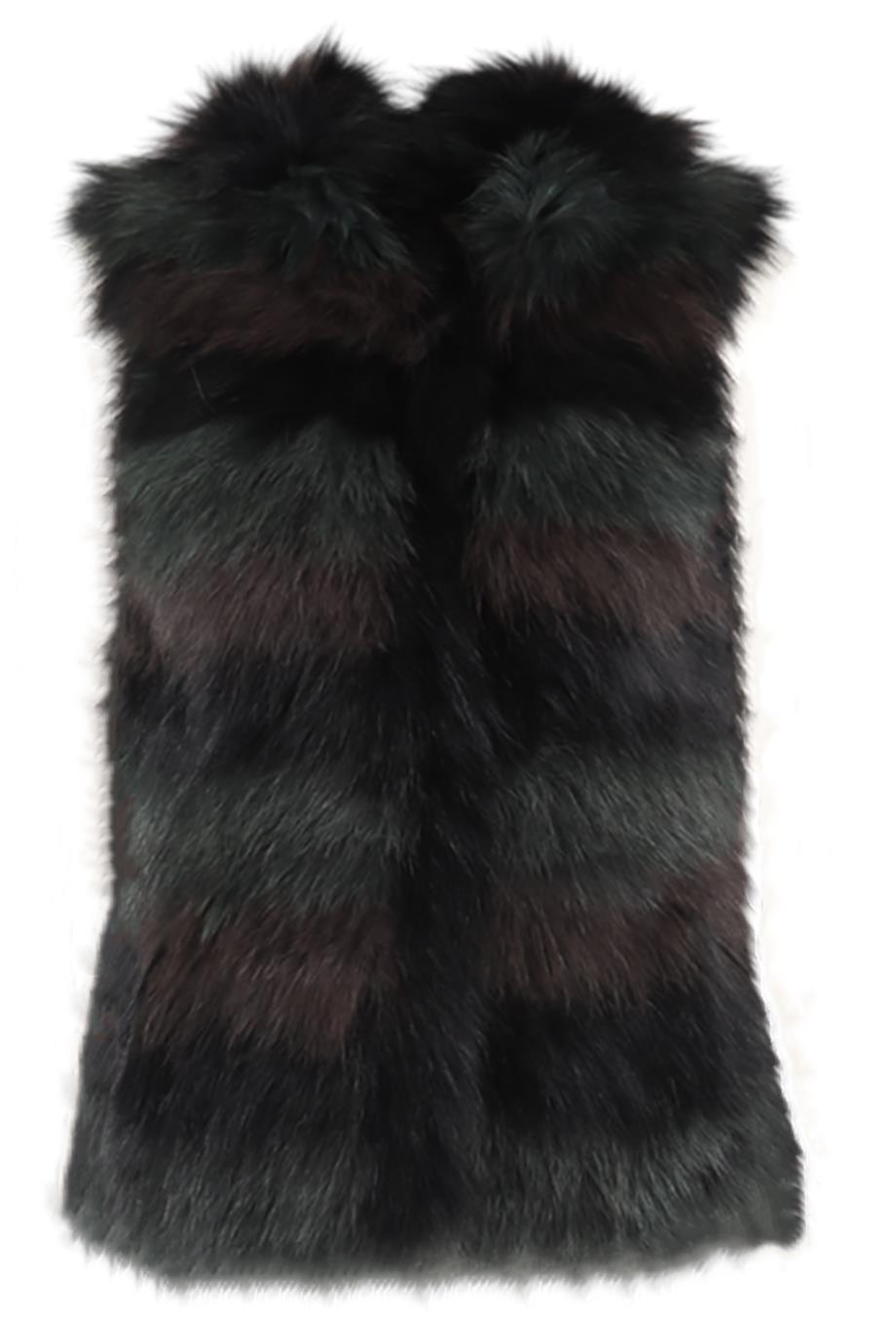 YVES SOLOMON FOX FUR GILET FR 36 UK 8