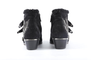 CHLOÉ BLACK SUSANNA SUEDE ANKLE BOOTS EU 39 UK 6 US 9