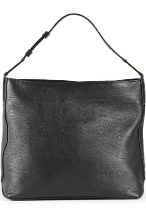 LANCEL BLACK LEATHER SHOULDER BAG