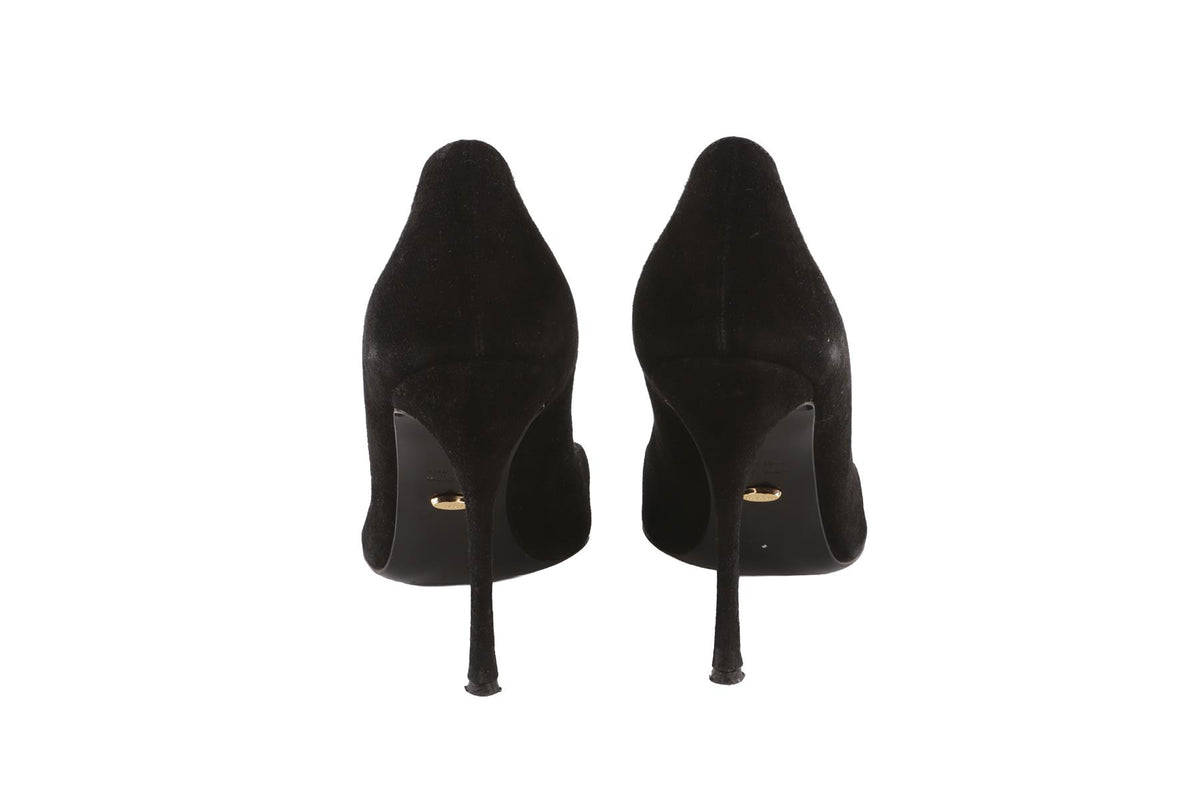 SERGIO ROSSI BLACK SUEDE PUMPS EU 38 UK 5 US 8