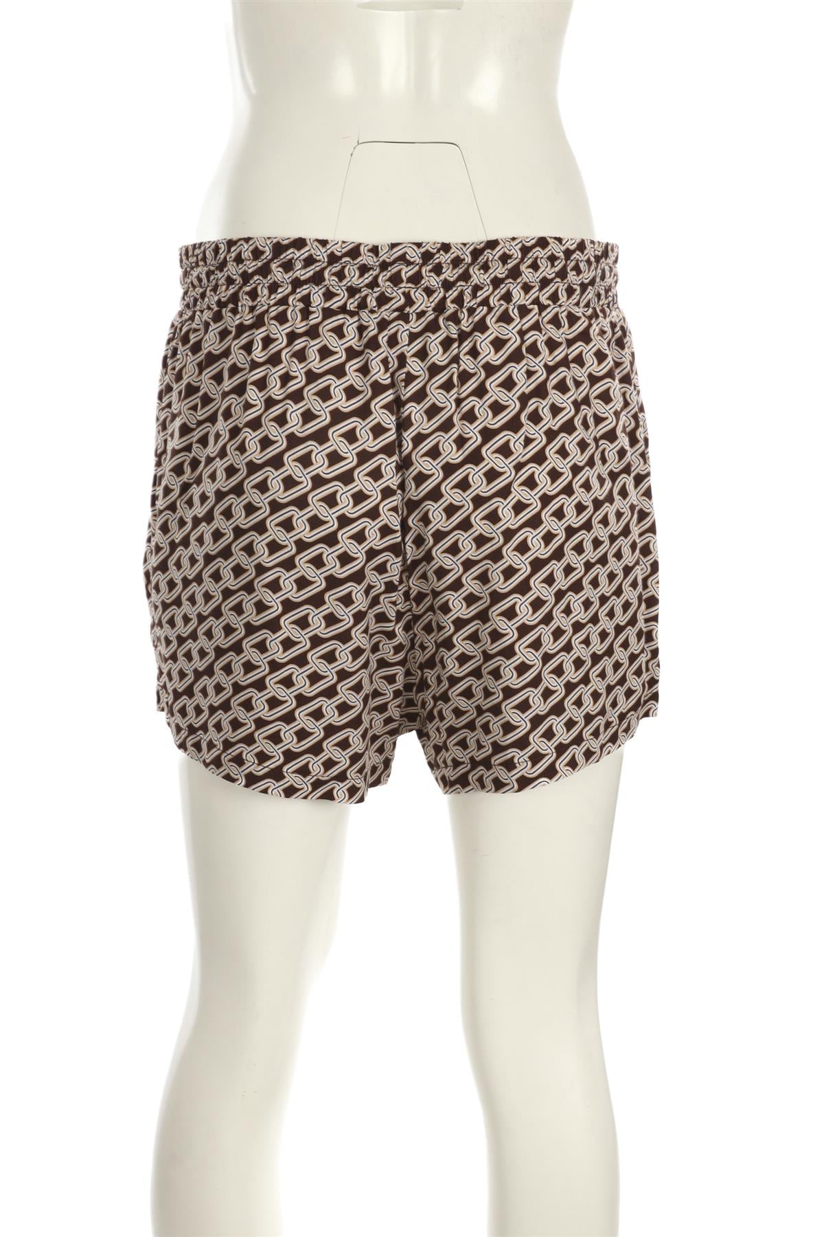 MELISSA ODABASH BROWN SATIN SHORTS MEDIUM