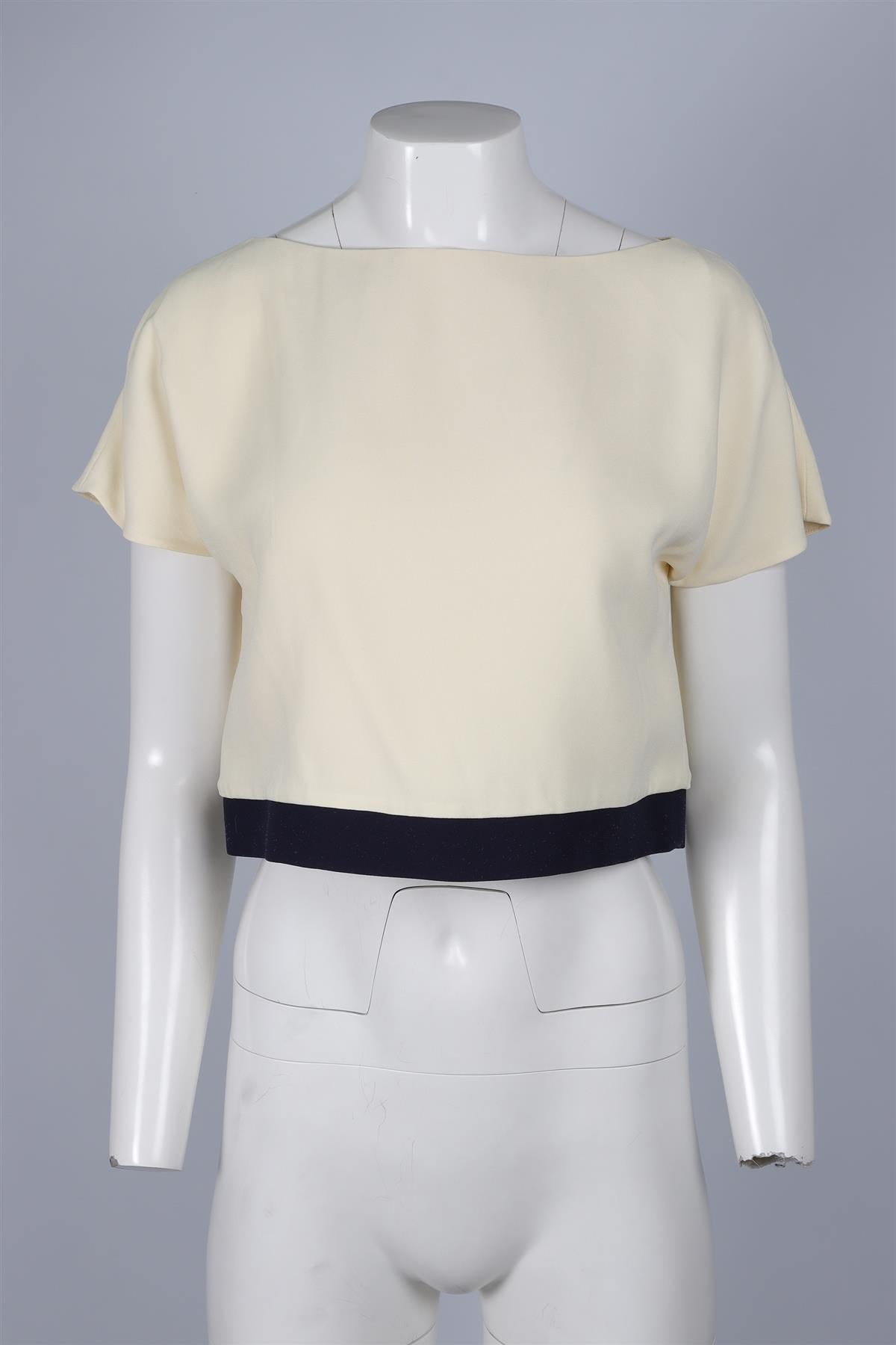 STELLA MCCARTNEY CREAM CREPE TOP IT 38 UK 6