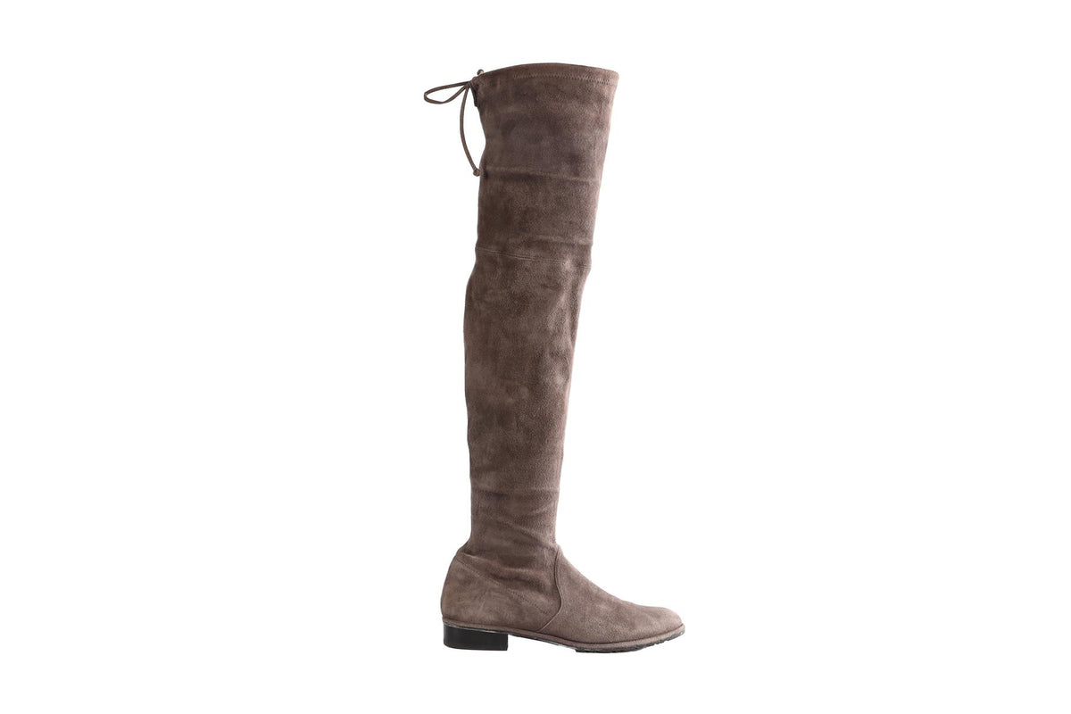 STUART WEITZMAN GREY LOWLAND SUEDE OVER THE KNEE BOOTS US 8.5 UK 5.5 EU 38.5