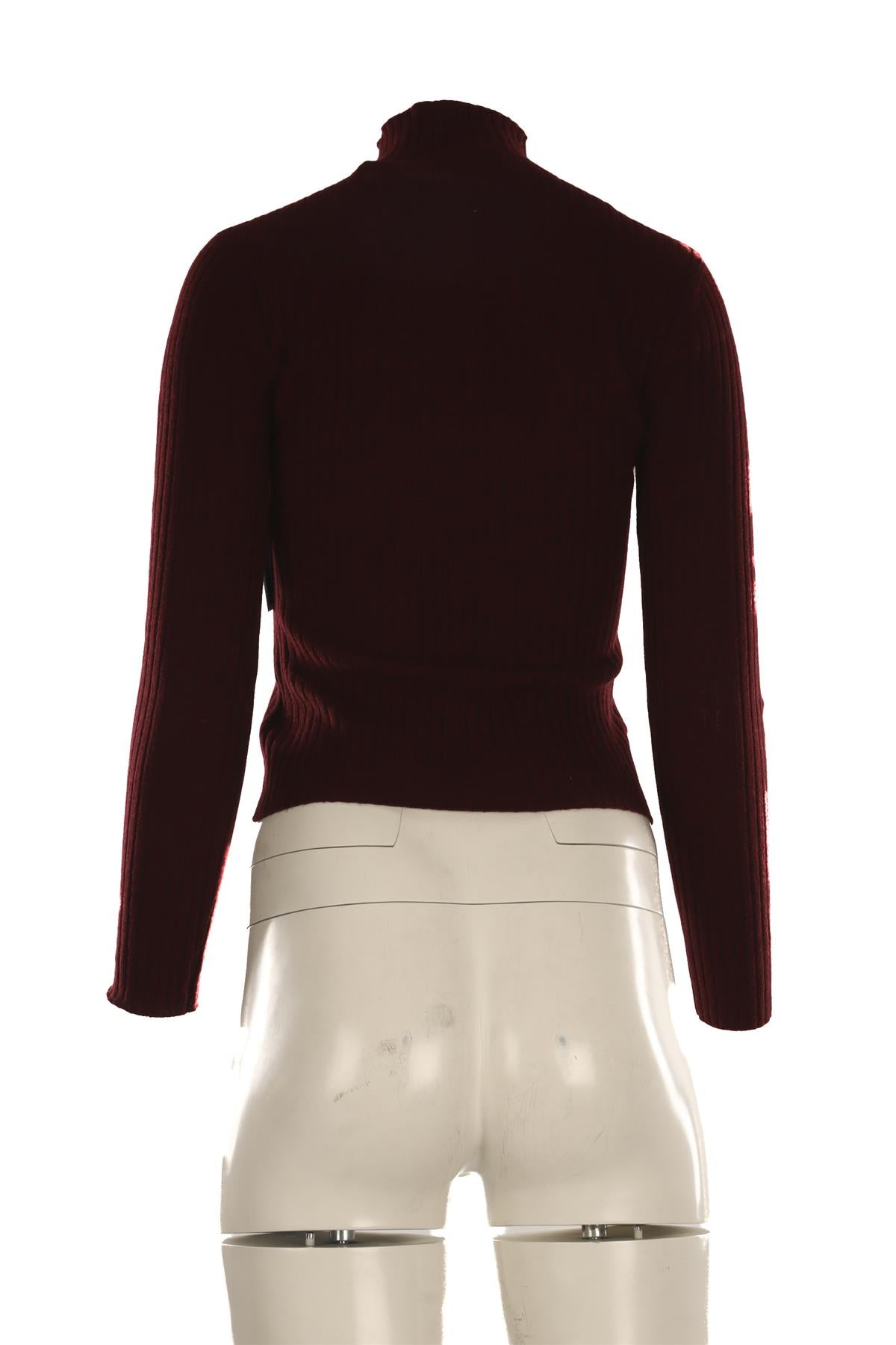 ARCH4 BURGUNDY CASHMERE TOP XSMALL