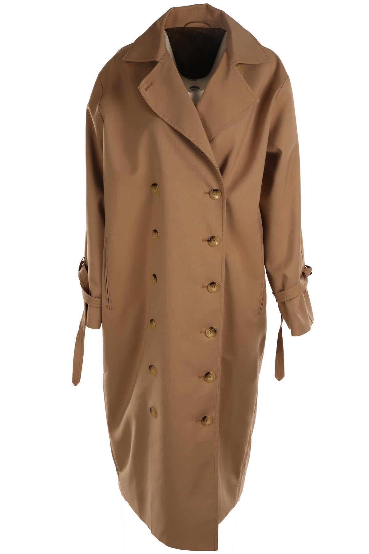 TOTEME BEIGE SIGNATURE COTTON TRENCH COAT DK 38 UK 12