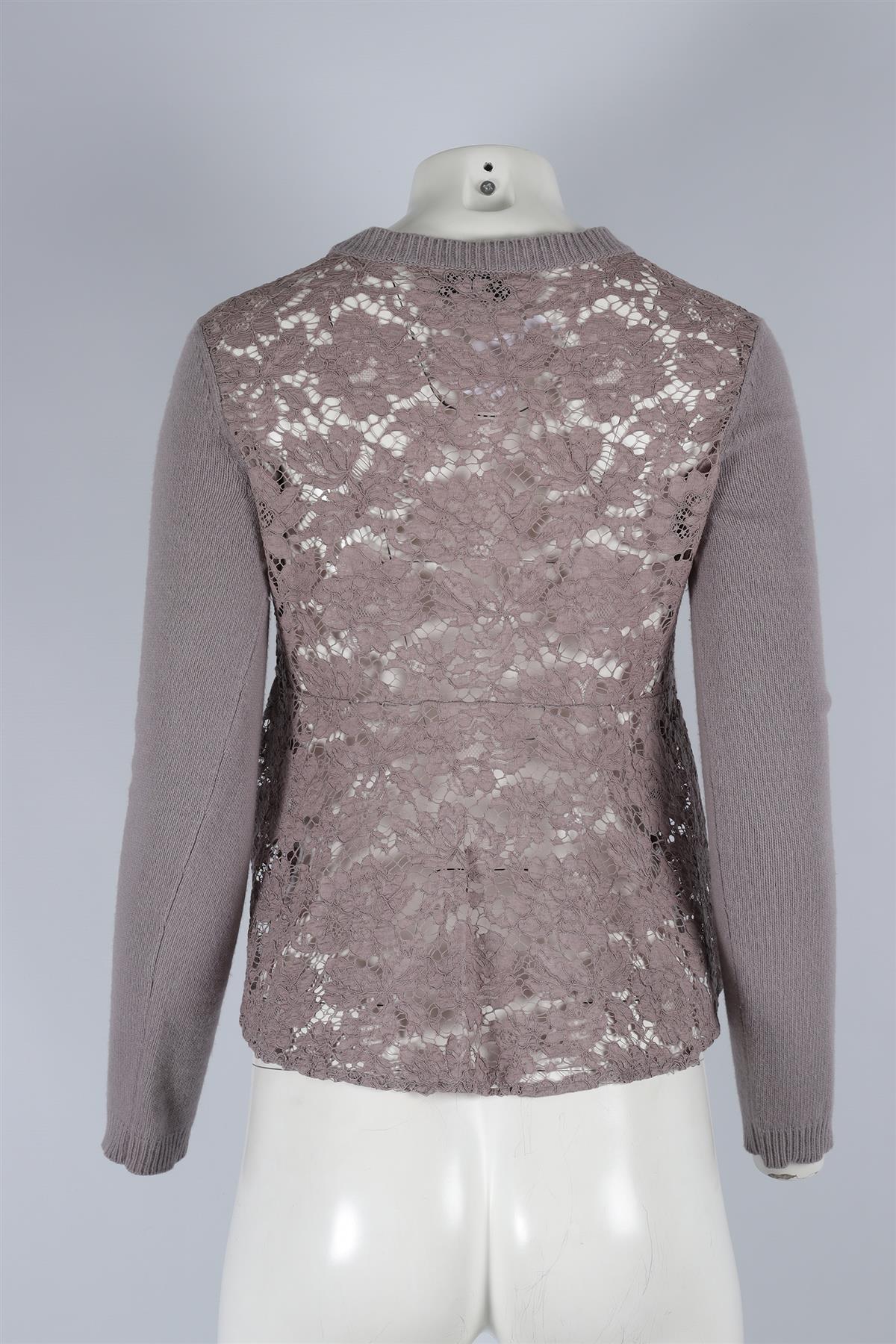 VALENTINO PURPLE WOOL SWEATER XSMALL