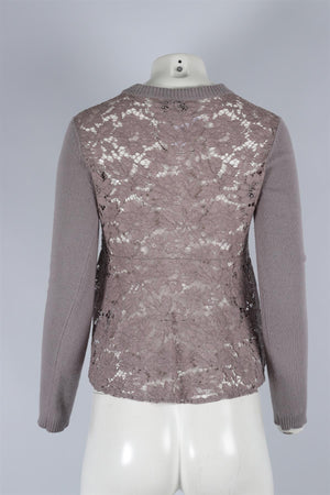 VALENTINO PURPLE WOOL SWEATER XSMALL