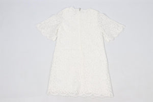 DOLCE & GABBANA WHITE KIDS GIRLS LACE DRESS 7-8 YEARS