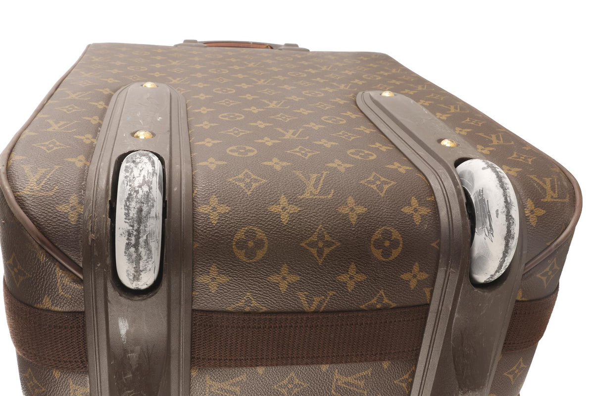 LOUIS VUITTON BROWN 2001 PEGASE 60 MONOGRAM COATED CANVAS SUITCASE