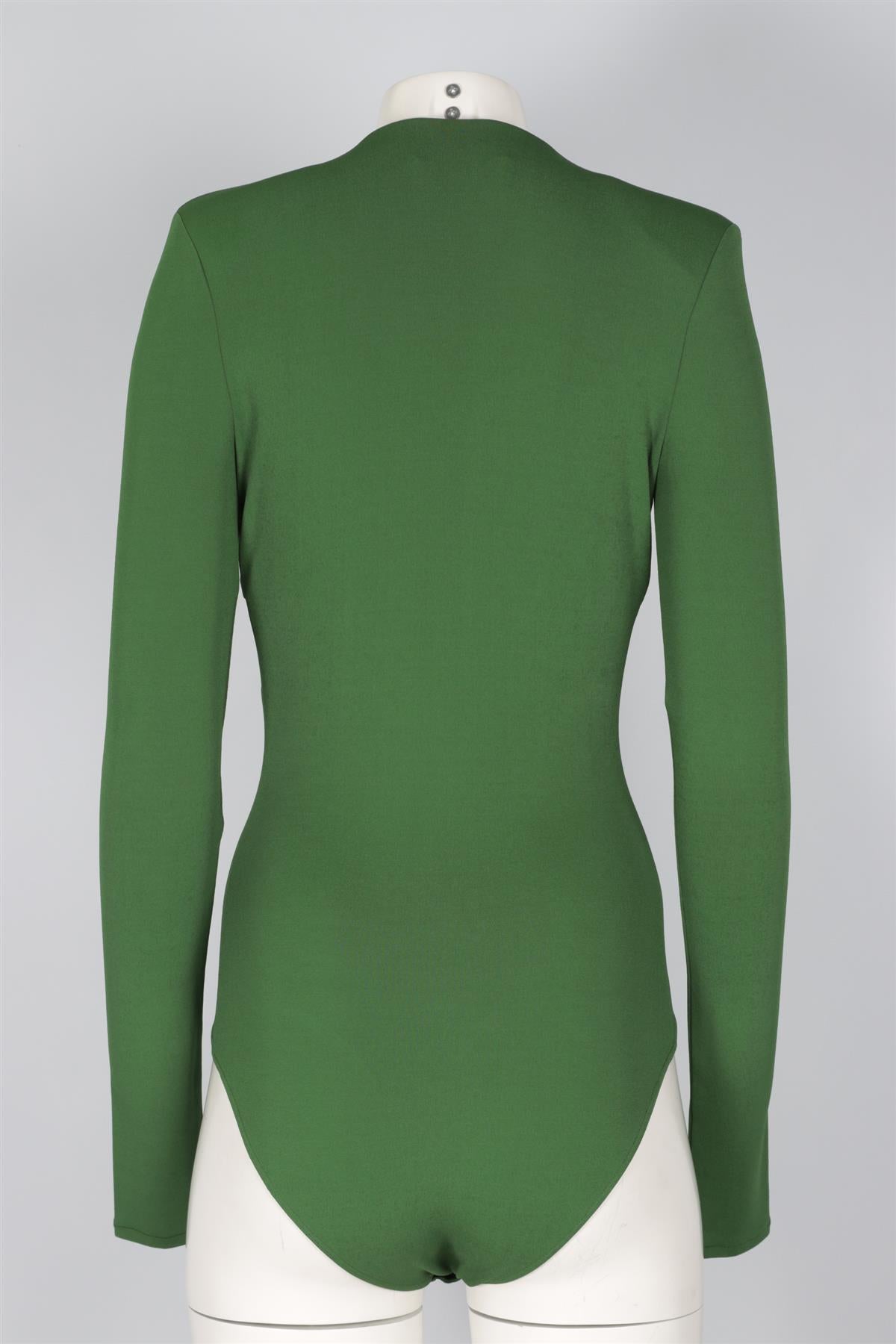 ALEXANDRE VAUTHIER GREEN JERSEY BODYSUIT FR 38 UK 10
