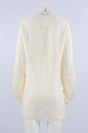 STELLA MCCARTNEY CREAM SILK MINI DRESS IT 34 UK 2