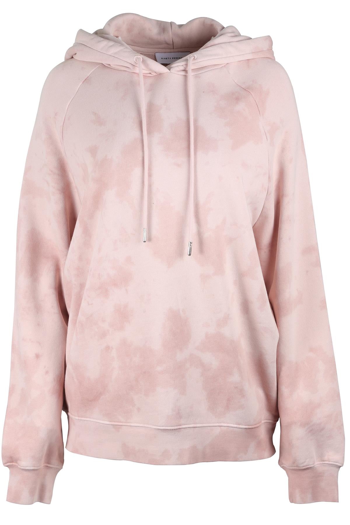NINETY PERCENT PINK COTTON HOODIE SMALL
