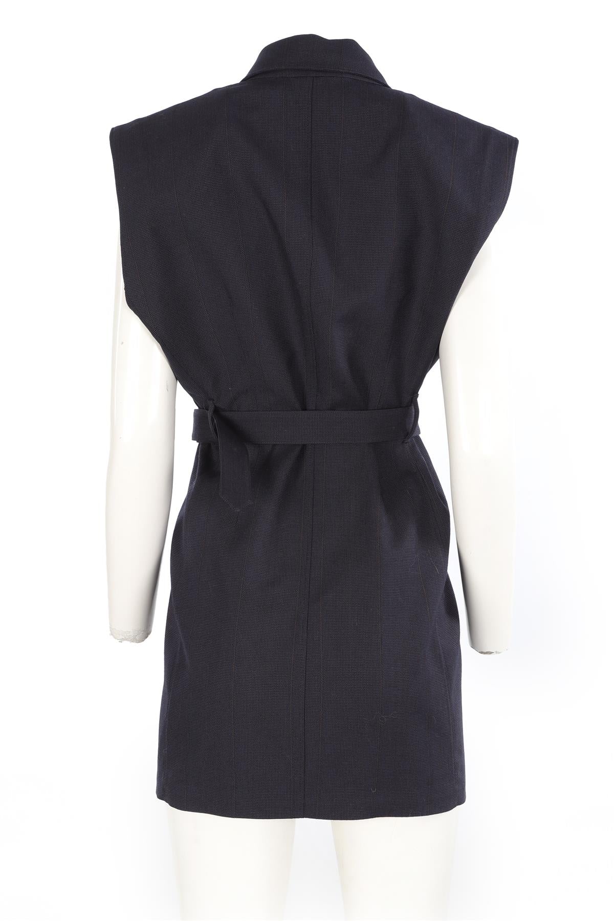 PRADA NAVY WOOL MINI DRESS IT 38 UK 6