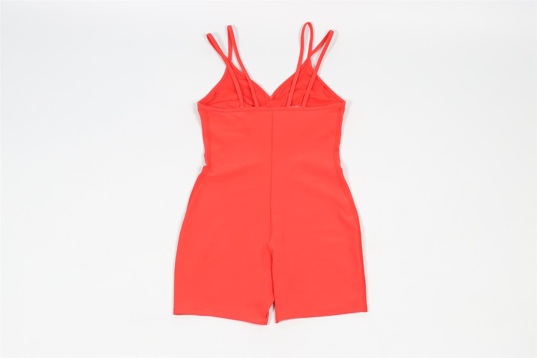 ALO YOGA RED JERSEY PLAYSUIT XSMALL