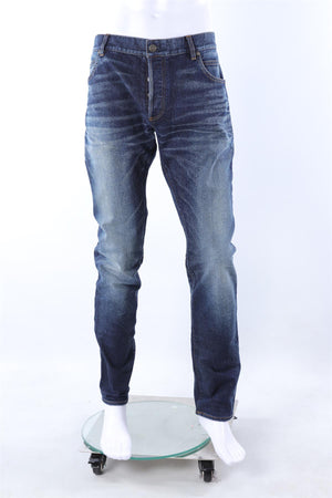 BALMAIN BLUE MEN'S SLIM FIT JEANS UK/US W34