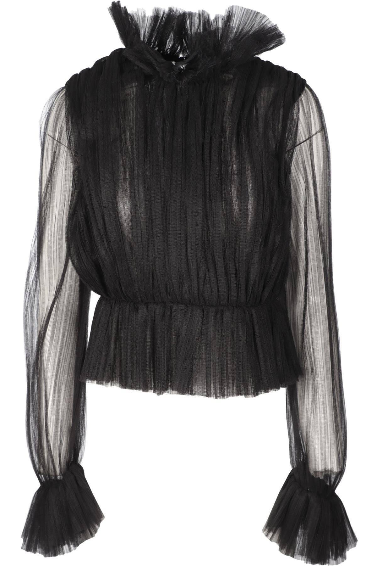 KAHITE BLACK TULLE TOP US 6 UK 10