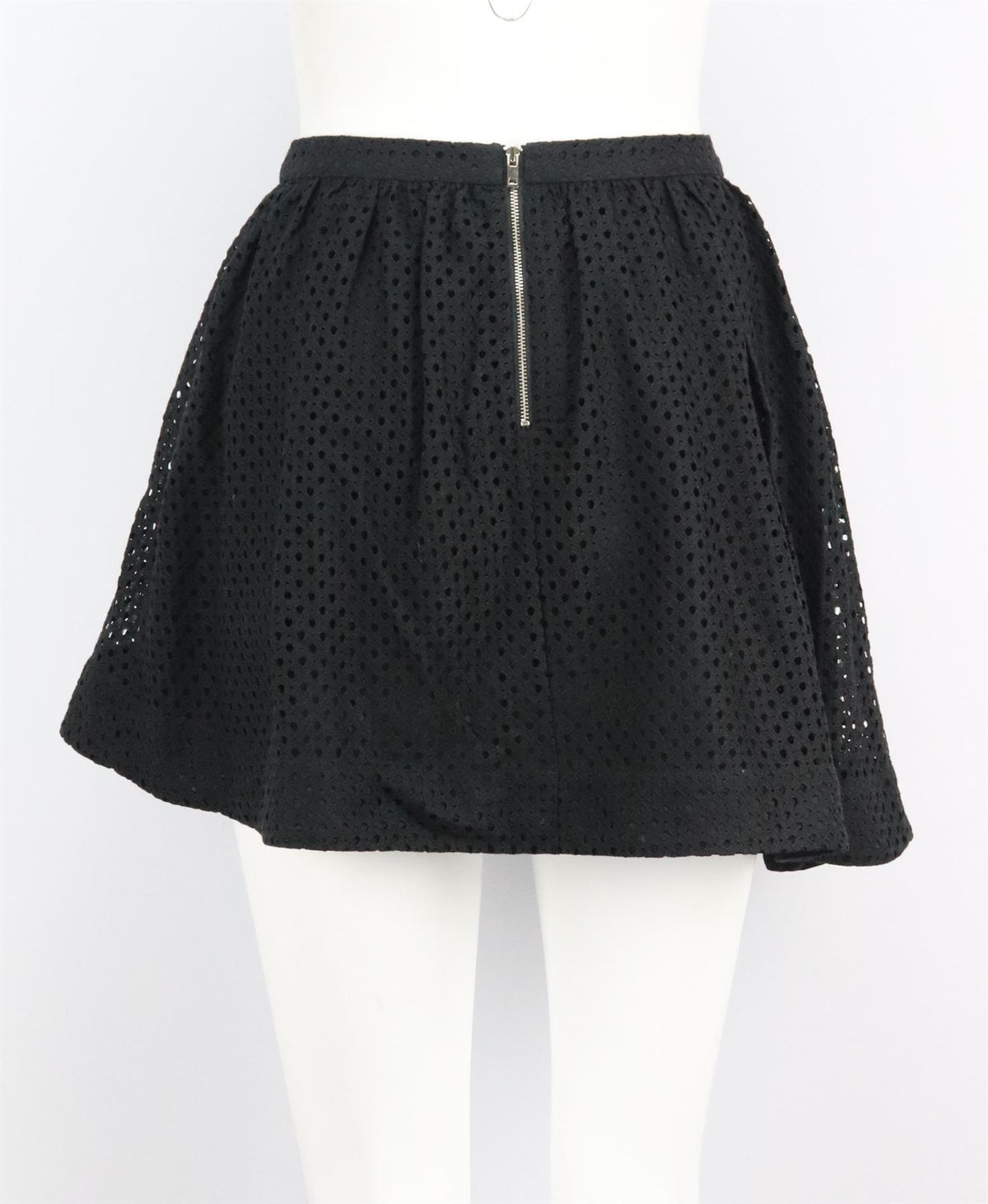 IRO OTILIA WRAP EFFECT PLEATED BRODERIE ANGLAISE MINI SKIRT FR 36 UK 8