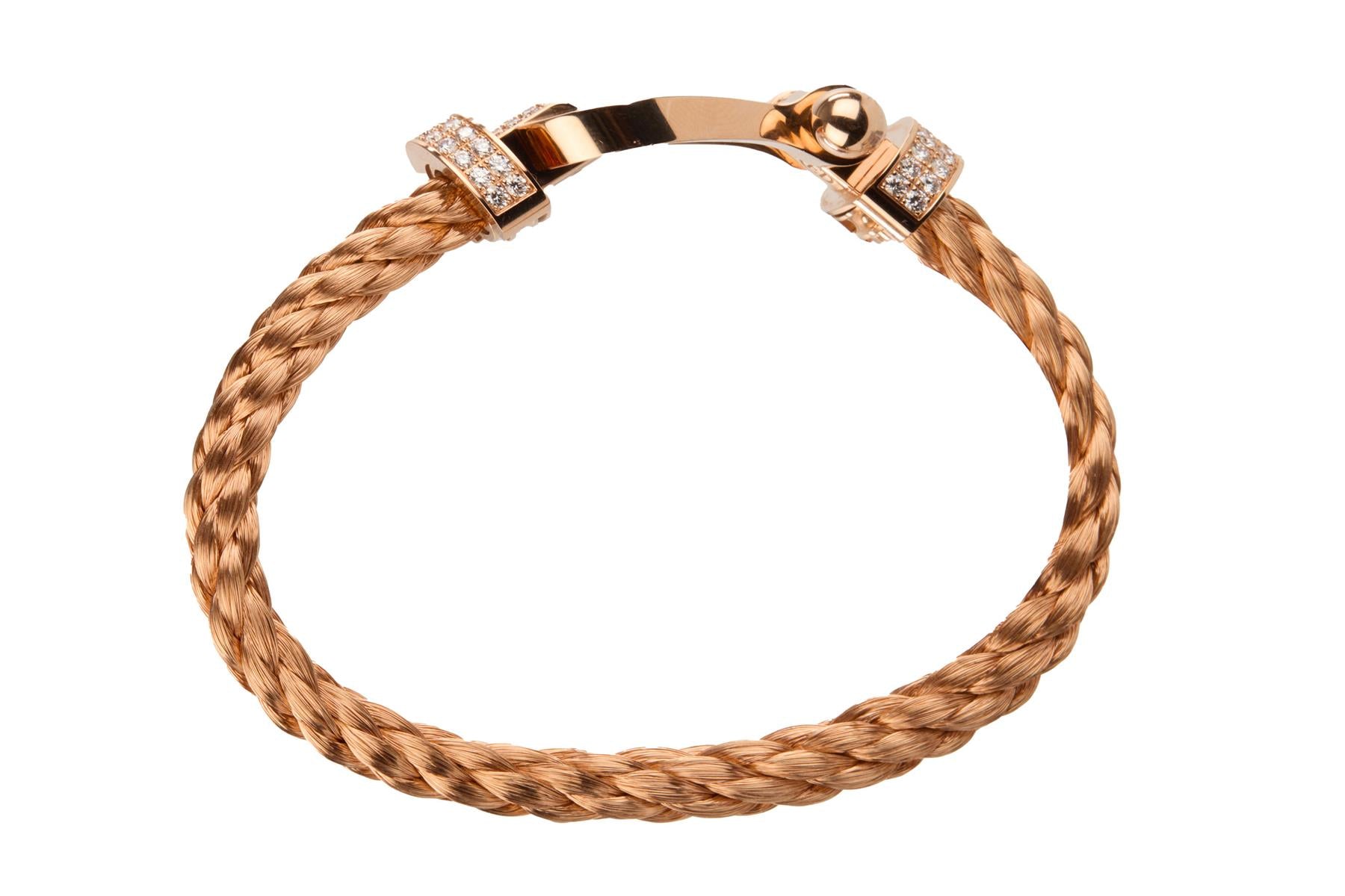 FRED FORCE 10 EXTRA LARGE 18K ROSE GOLD BRACELET 19.7 CM