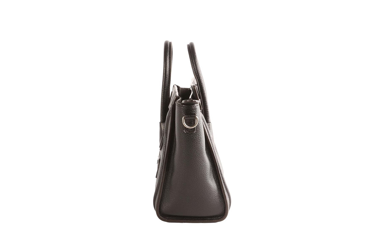 CELINE BLACK LUGGAGE NANO LEATHER TOTE BAG