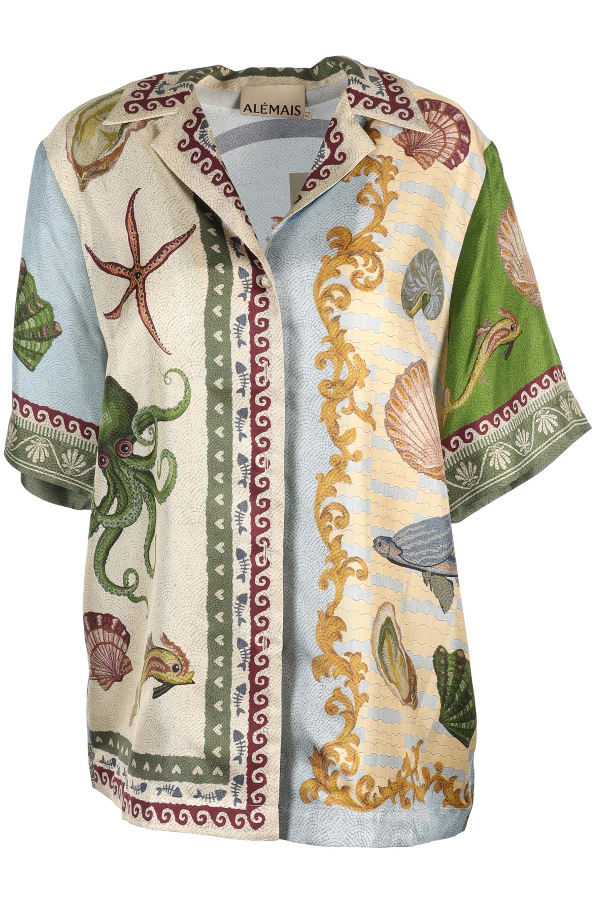 ALÉMAIS MULTI SILK SHIRT UK 10