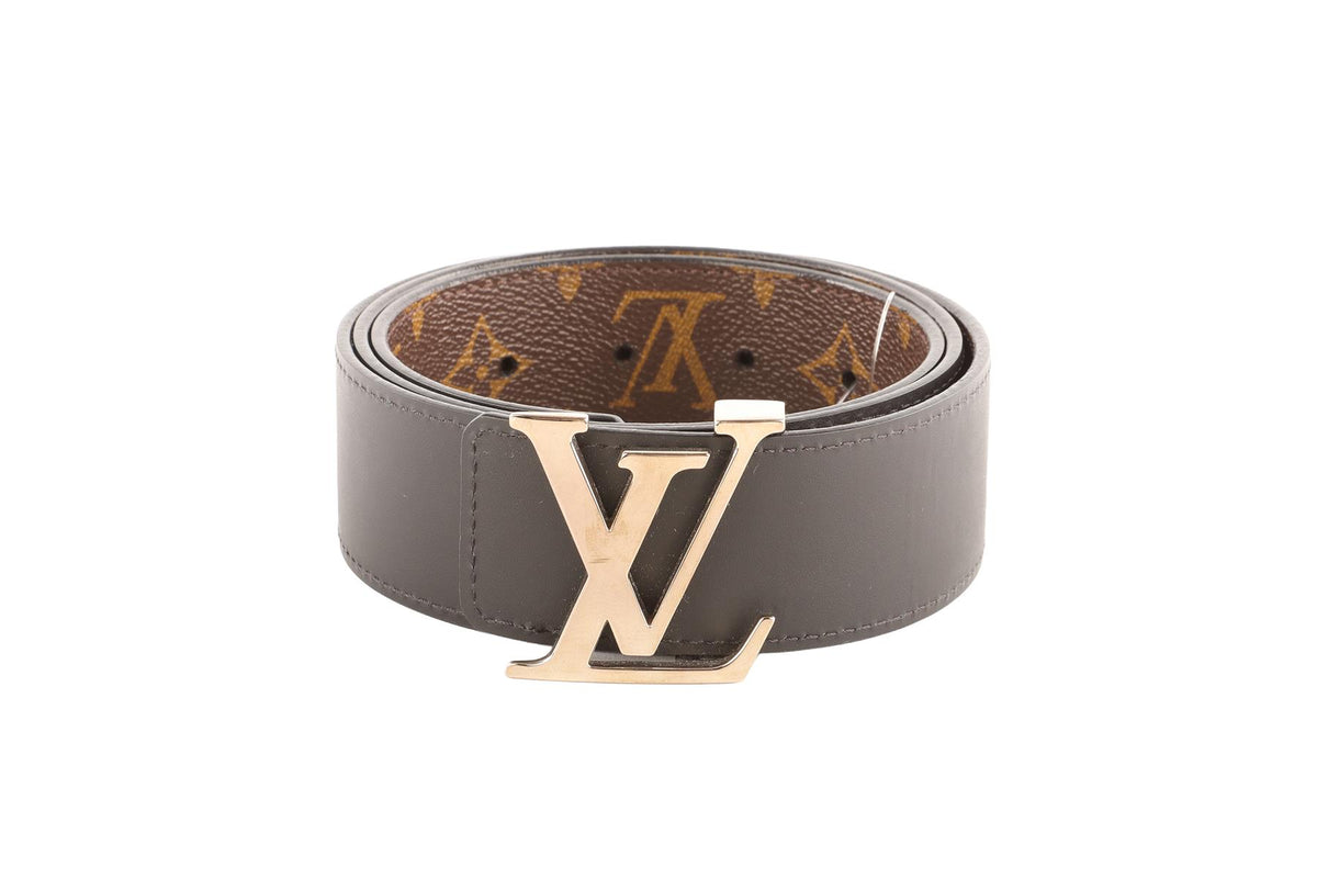 LOUIS VUITTON BROWN MEN'S 40MM MONOGRAM LEATHER BELT 90CM