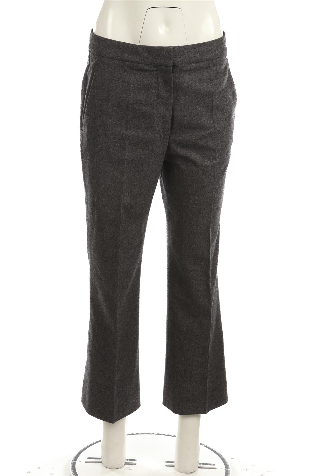 STELLA MCCARTNEY GREY WOOL STRAIGHT LEG PANTS US 8 UK 12