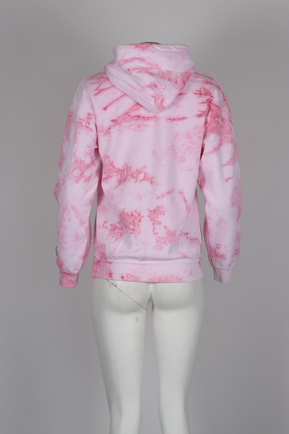DANZY TIE DYED COTTON JERSEY HOODIE SMALL