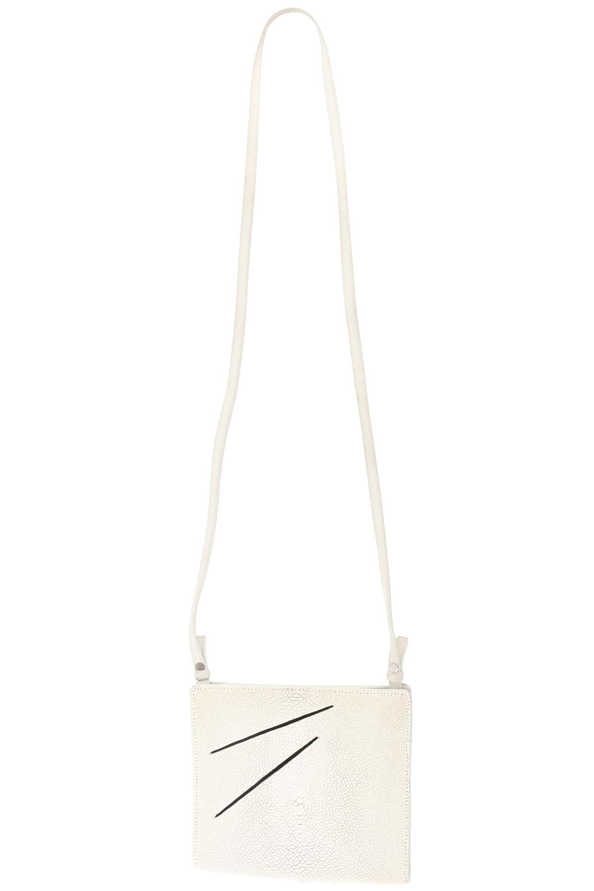 JIL SANDER ECRU STINGRAY CROSSBODY BAG