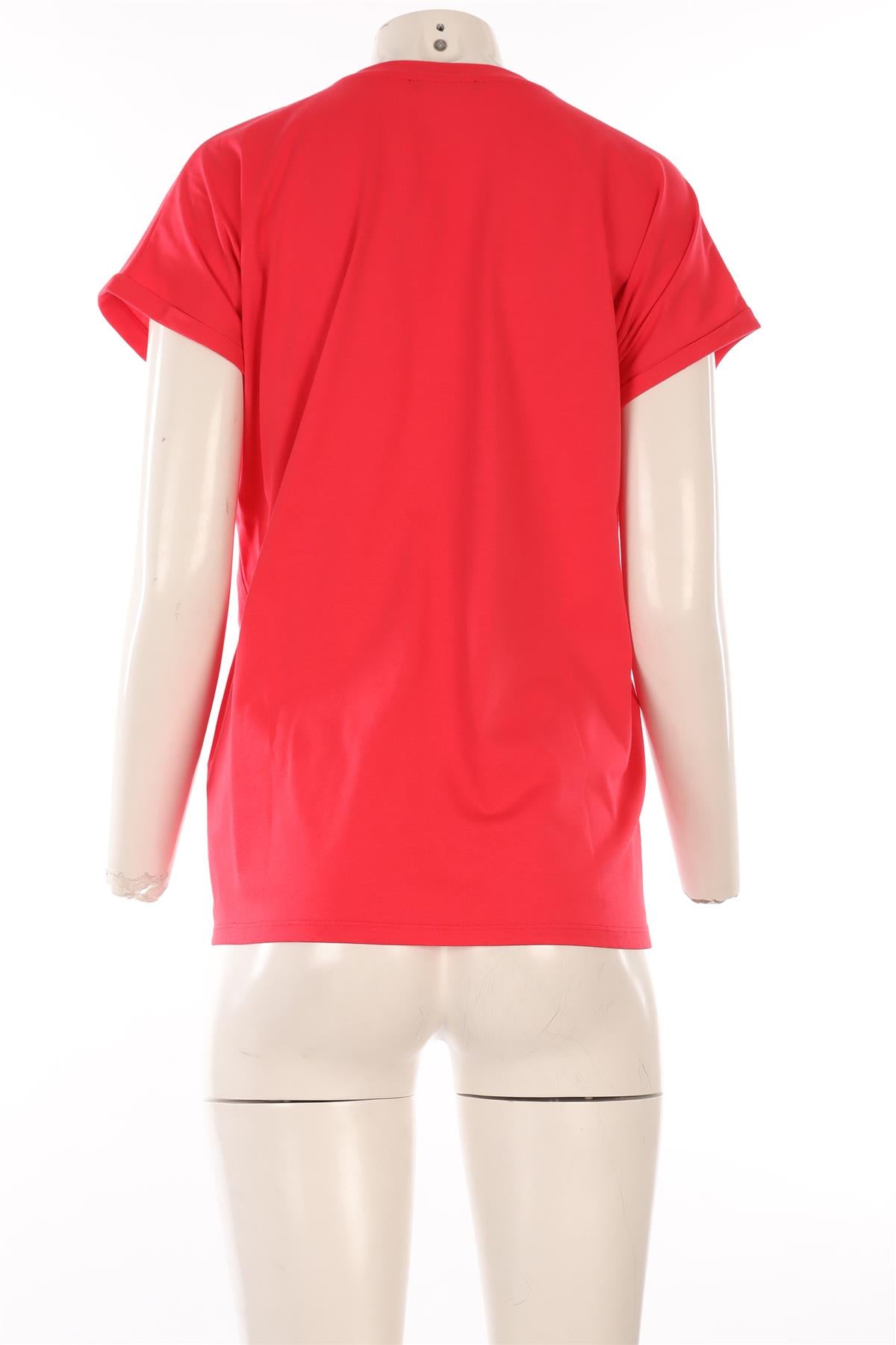 BALMAIN PINK COTTON T-SHIRT SMALL