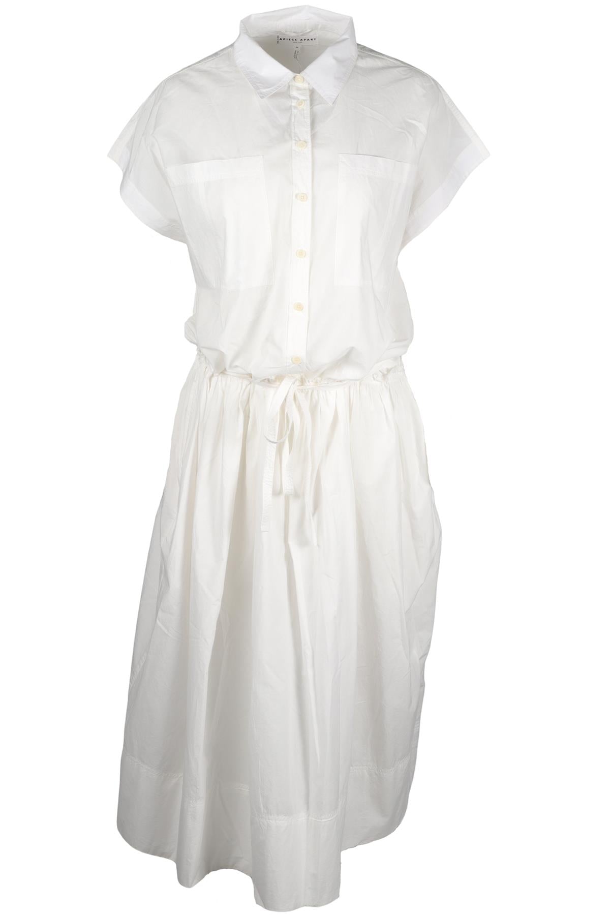 APIECE APART WHITE COTTON MAXI DRESS MEDIUM