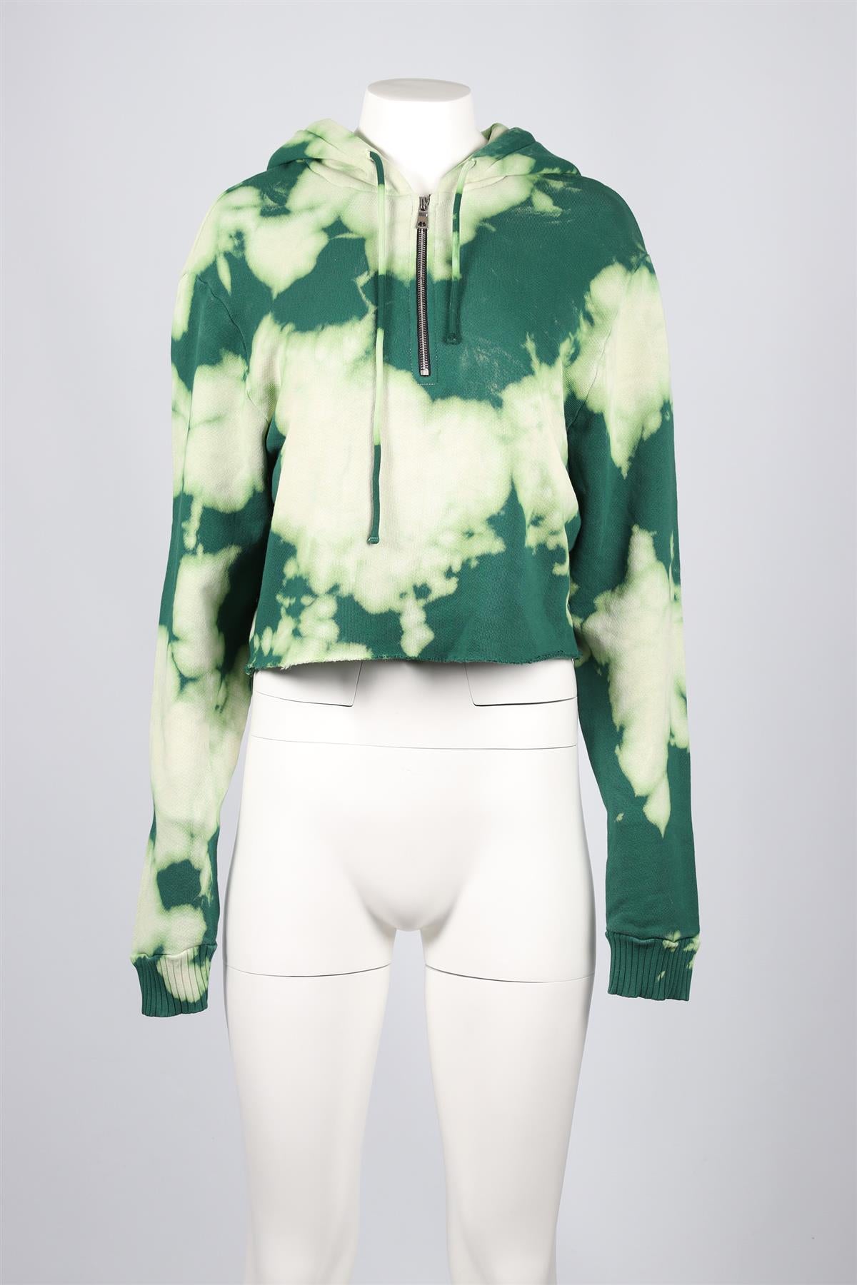 COTTON CITIZEN GREEN COTTON HOODIE MEDIUM