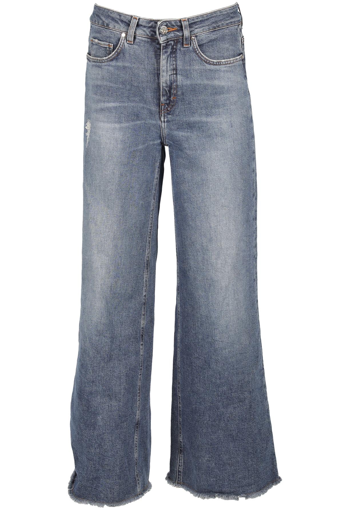 ME+EM BLUE HIGH RISE WIDE LEG JEANS W26 UK 8