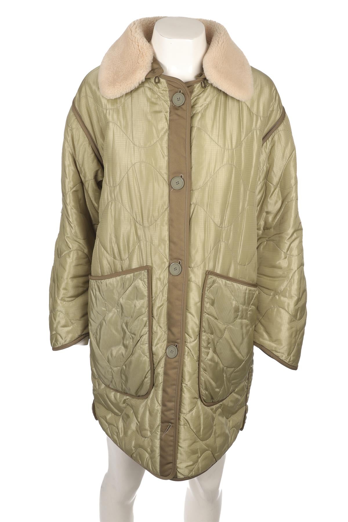 MARFA STANCE GREEN PADDED SHELL COAT SMALL