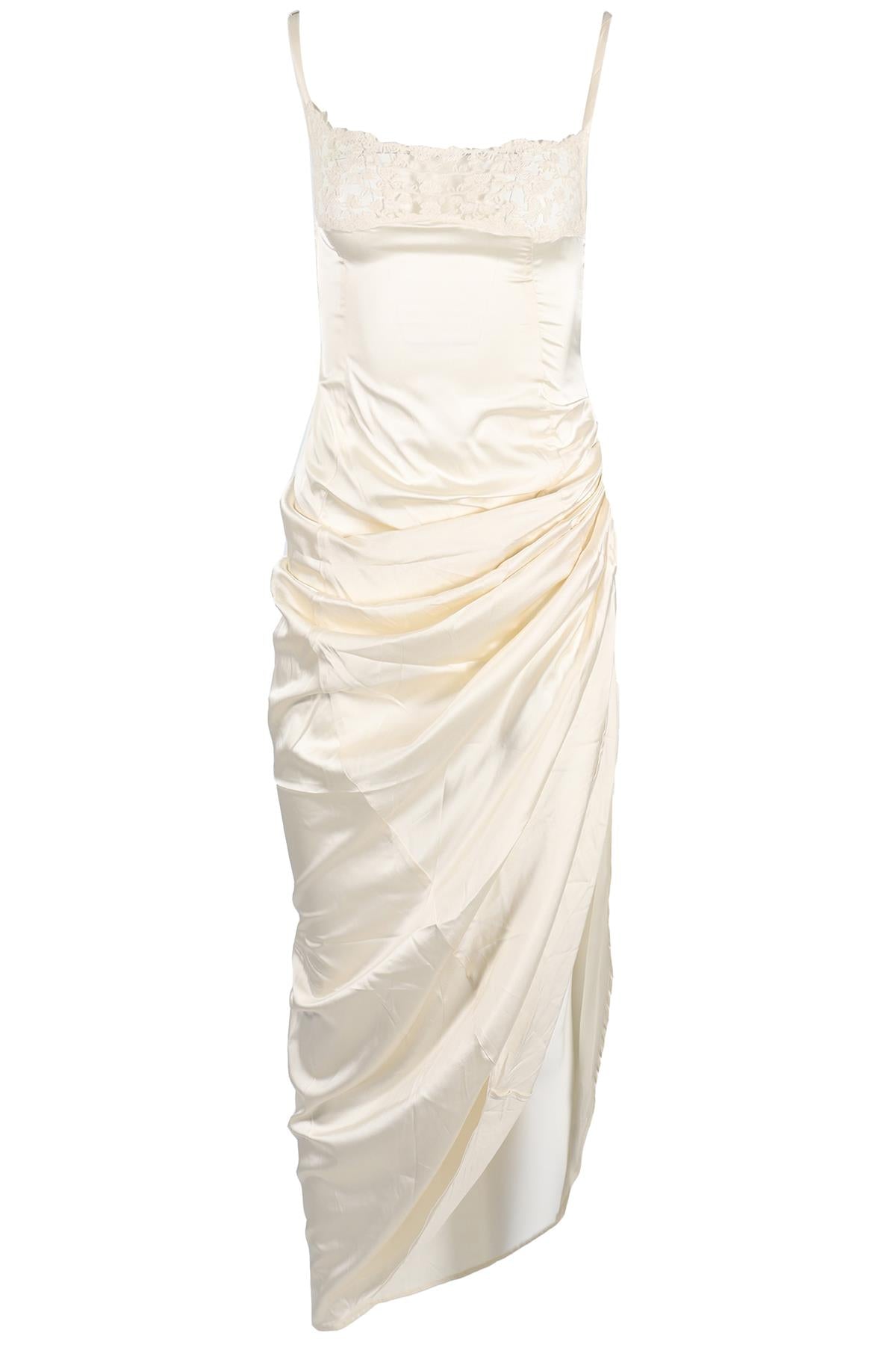 JACQUEMUS SATIN MAXI DRESS FR 36 UK 8