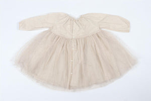 BONPOINT BEIGE KIDS GIRLS TULLE DRESS 3 YEARS