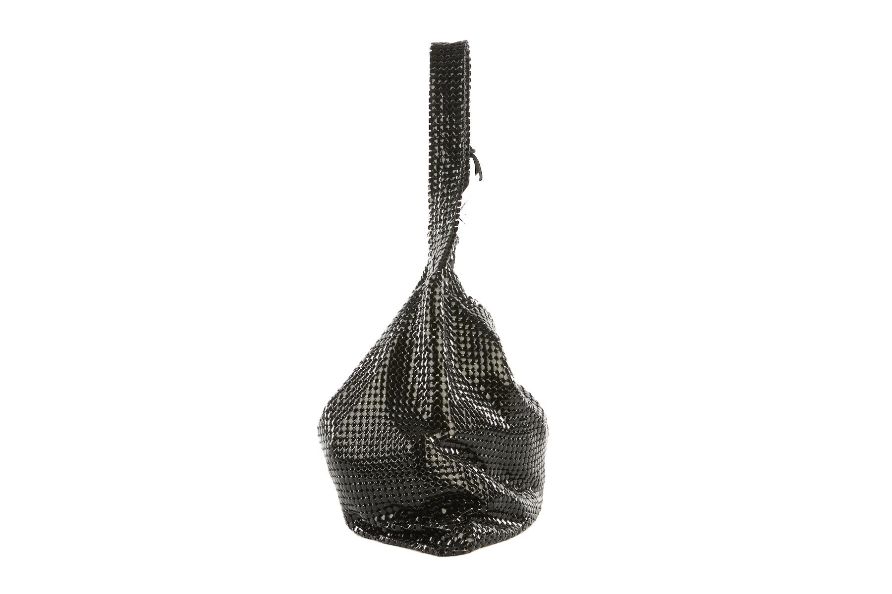 PACO RABANNE BLACK PIXEL CHAINMAIL SHOULDER BAG
