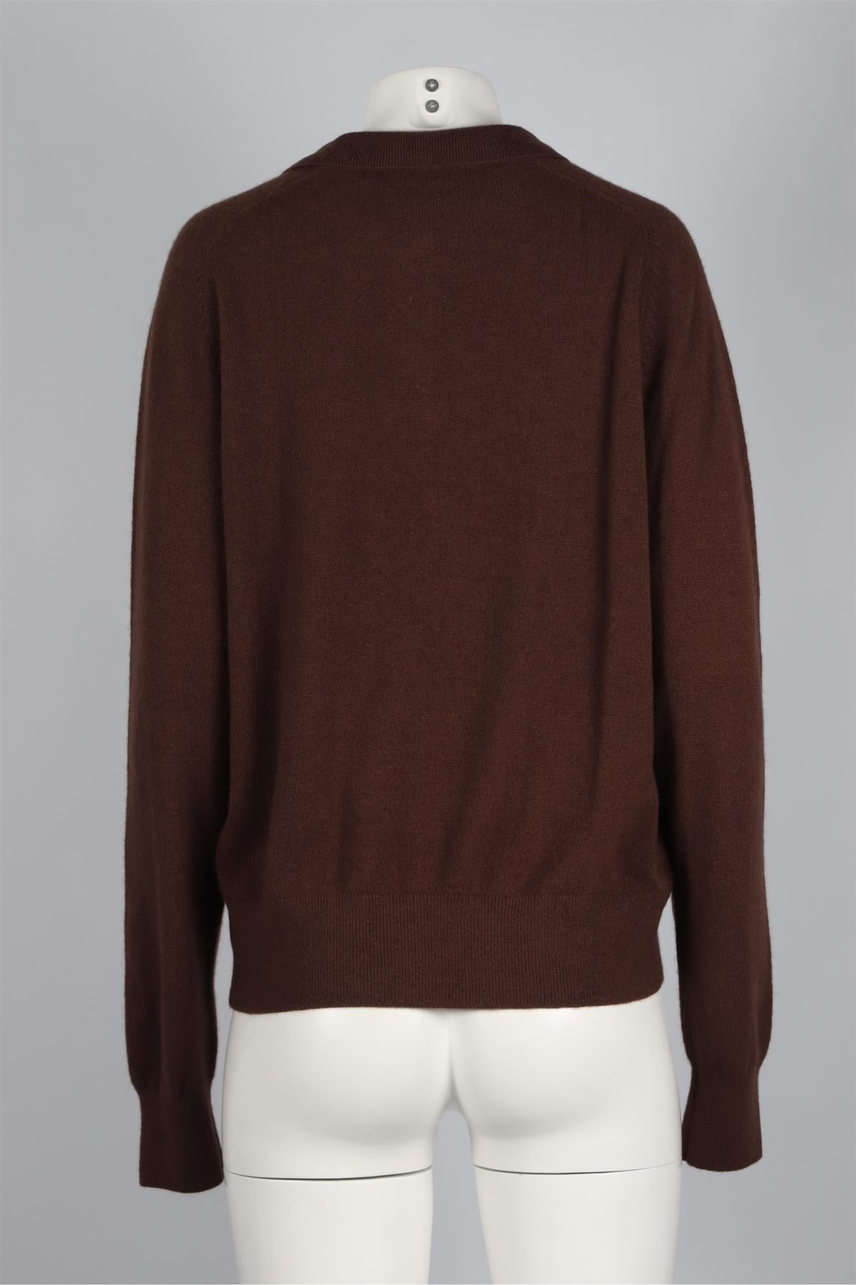 ÉTERNE BROWN CASHMERE SWEATER XSMALL-SMALL