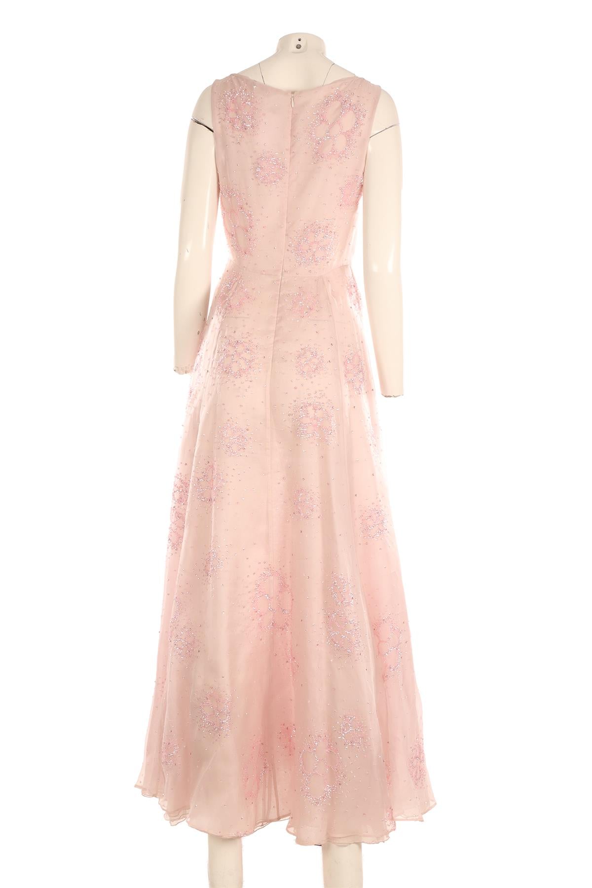 MIU MIU PINK SILK GOWN IT 40 UK 8