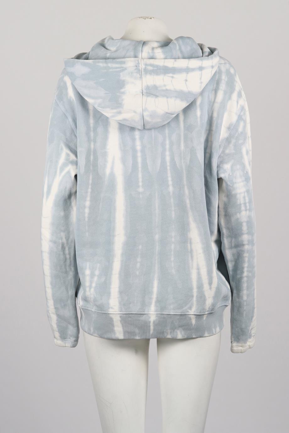 RAQUEL ALLEGRA TIE DYED COTTON BLEND HOODIE UK 8