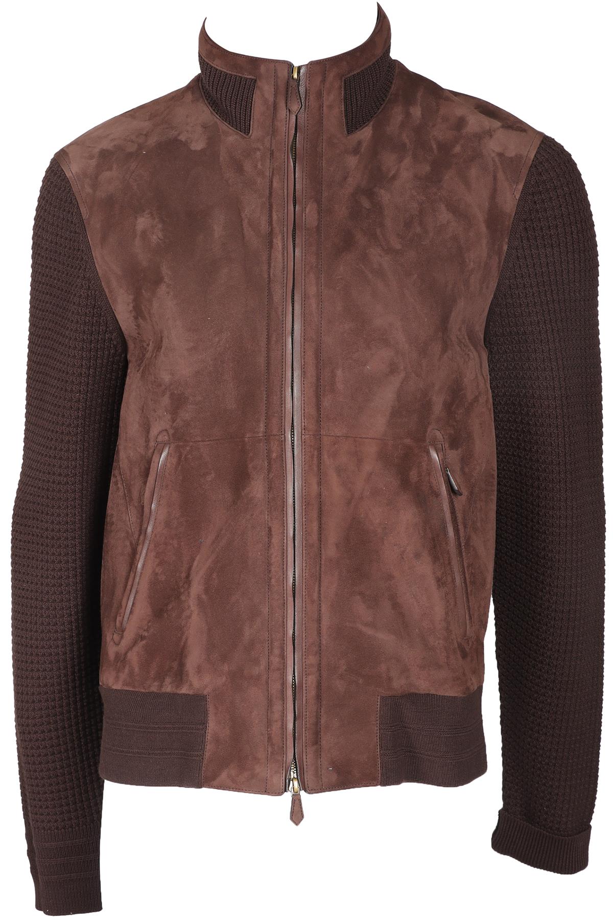 TOM FORD BROWN MEN'S SUEDE JACKET IT 50 UK 40