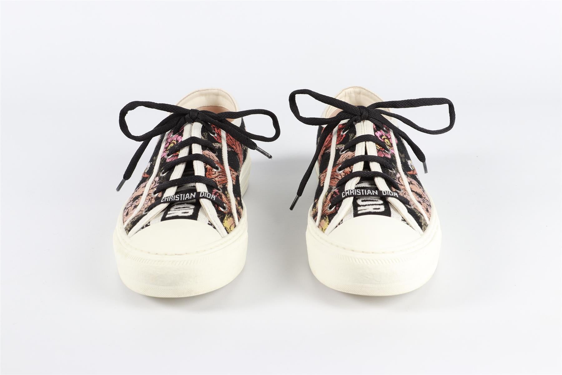 CHRISTIAN DIOR BLACK WALK'N'DIOR CANVAS SNEAKERS