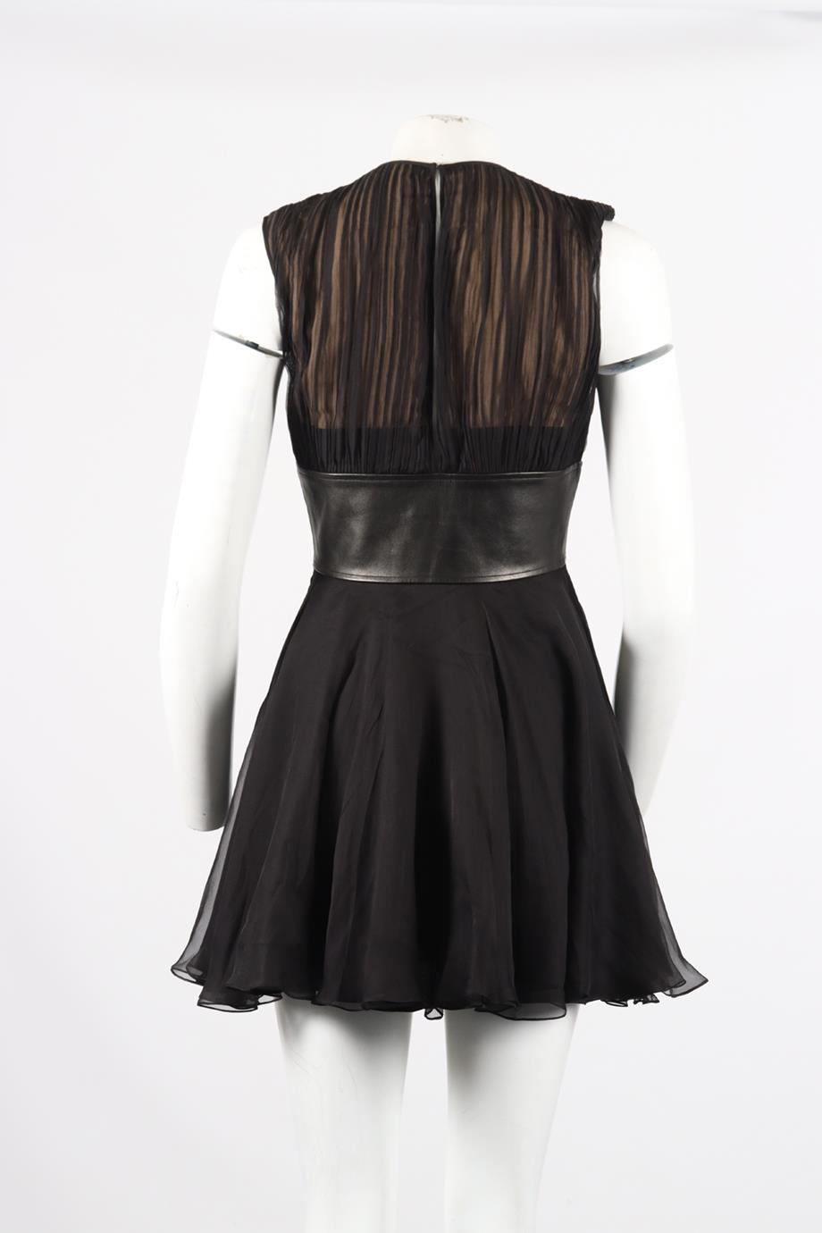 SAINT LAURENT SILK MINI DRESS FR 38 UK 10
