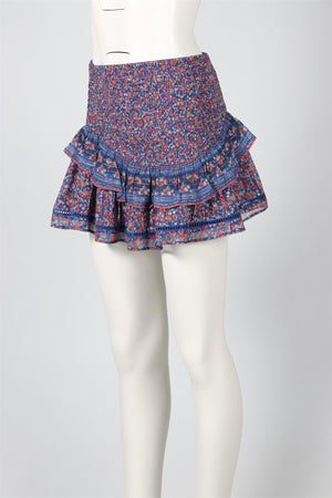 SAYLOR BLUE CREPE MINI SKIRT SMALL