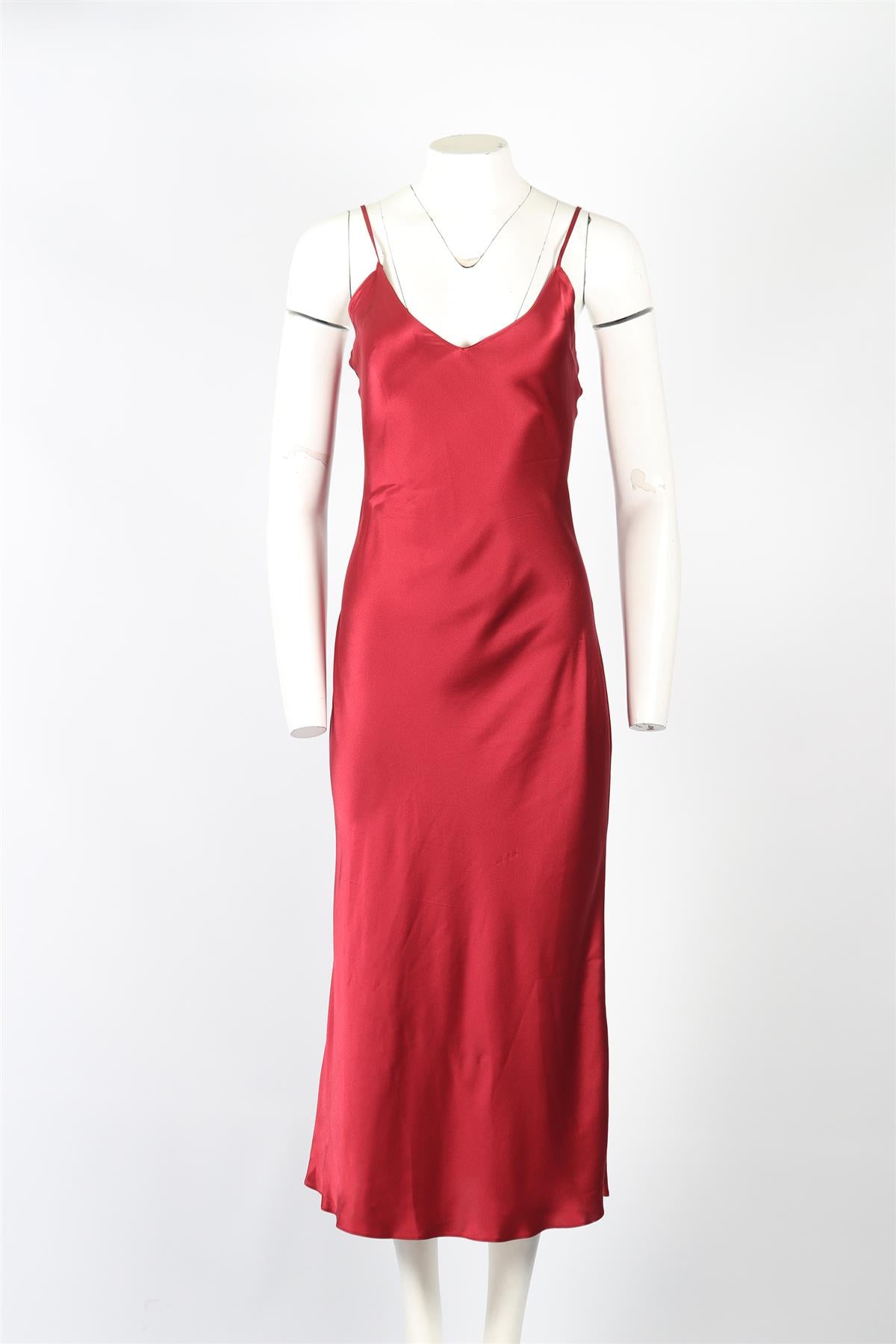 SABLYN SILK MIDI DRESS LARGE