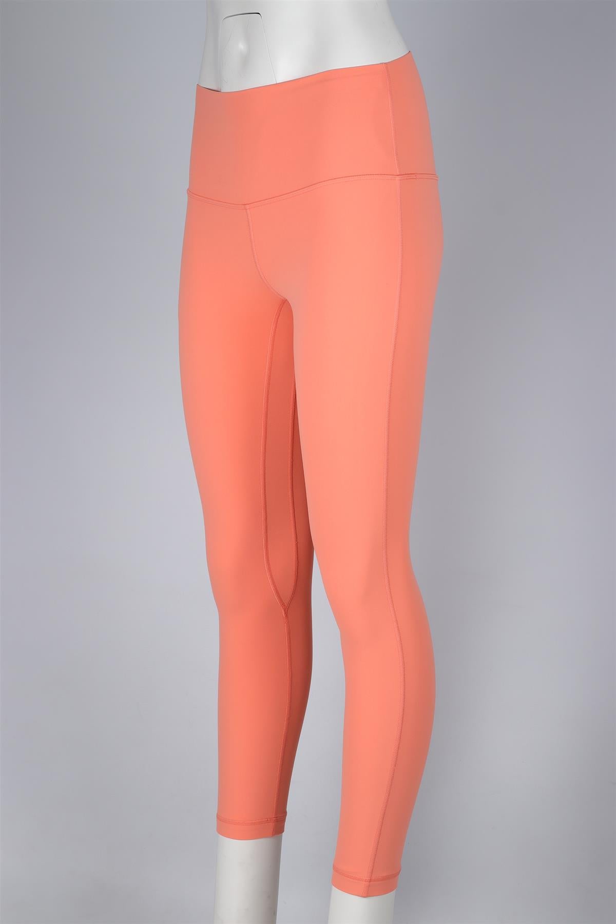 LULULEMON ORANGE JERSEY LEGGINGS UK 6