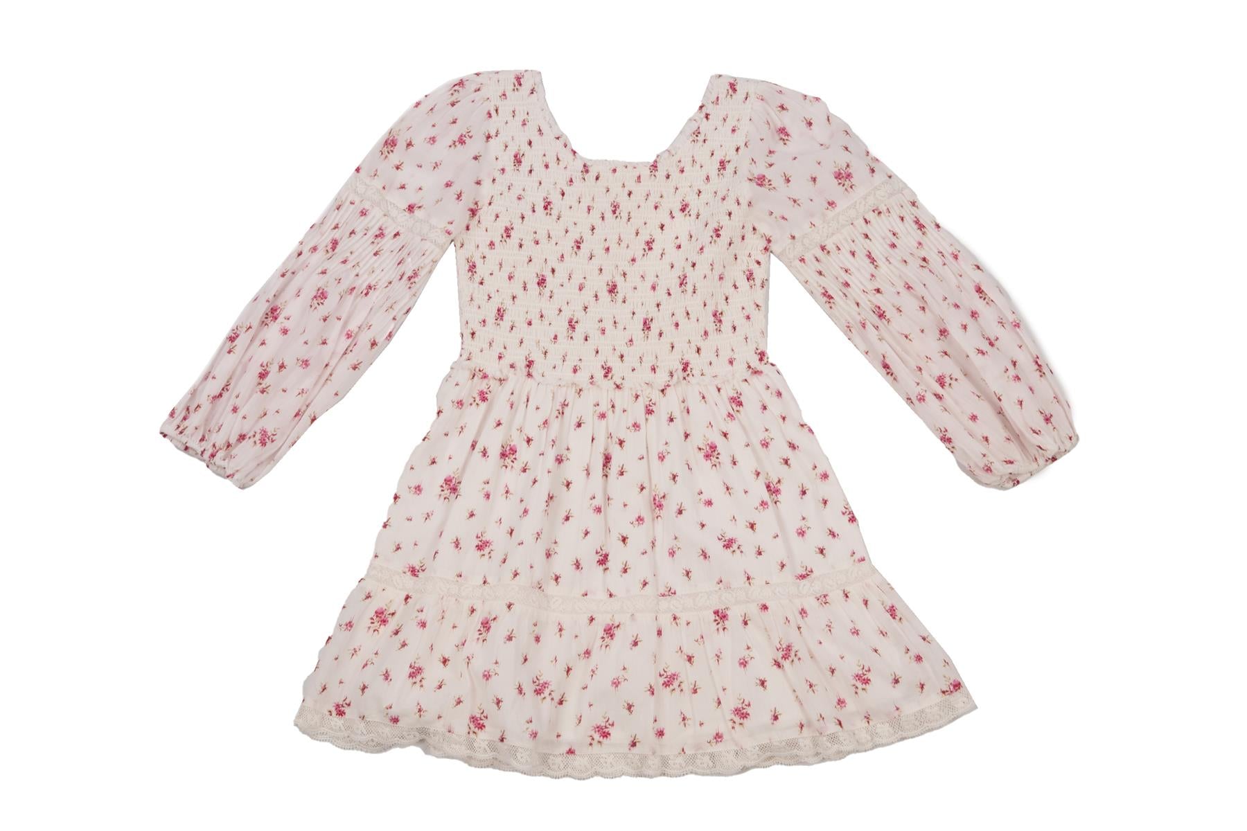 LOVESHACKFANCY WHITE KIDS GIRLS DRESS 12 YEARS