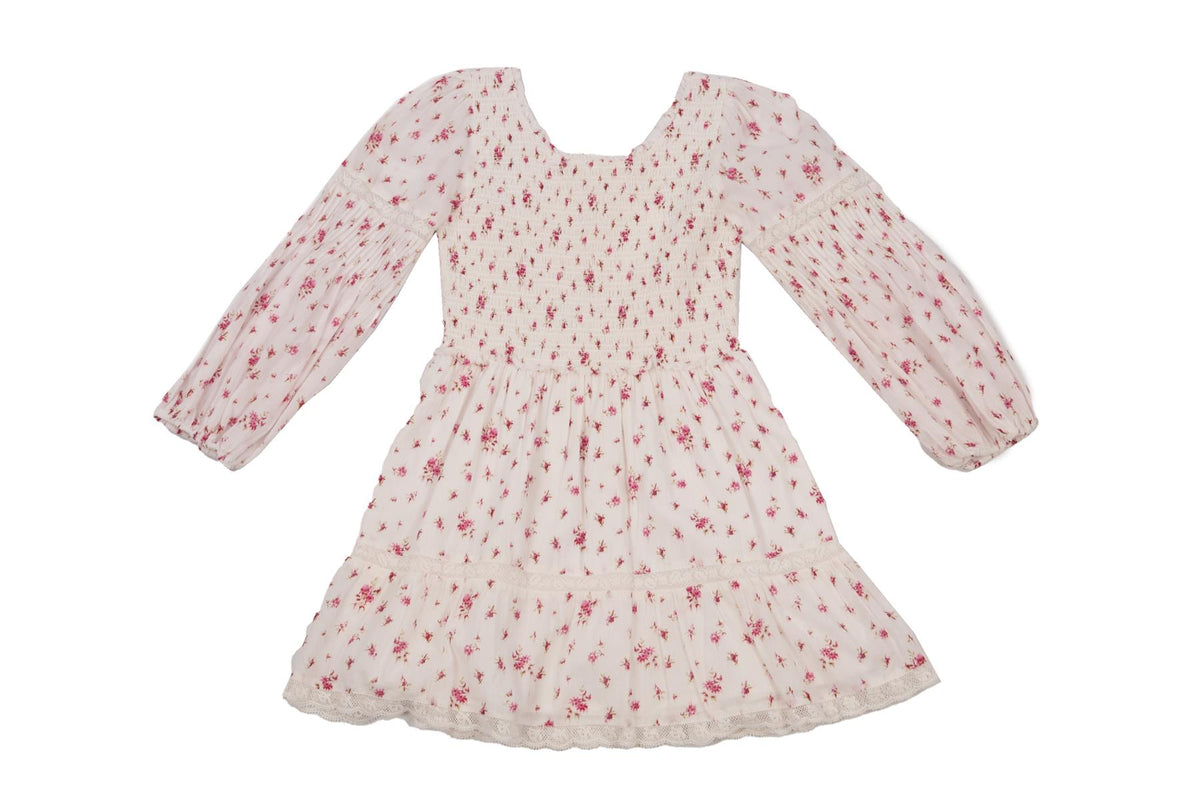 LOVESHACKFANCY WHITE KIDS GIRLS DRESS 12 YEARS