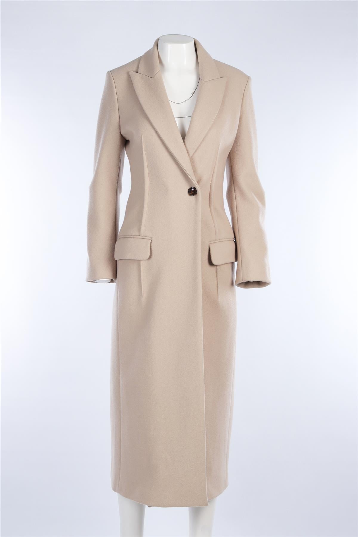 JOSEPH BEIGE WOOL COAT FR 36 UK 8
