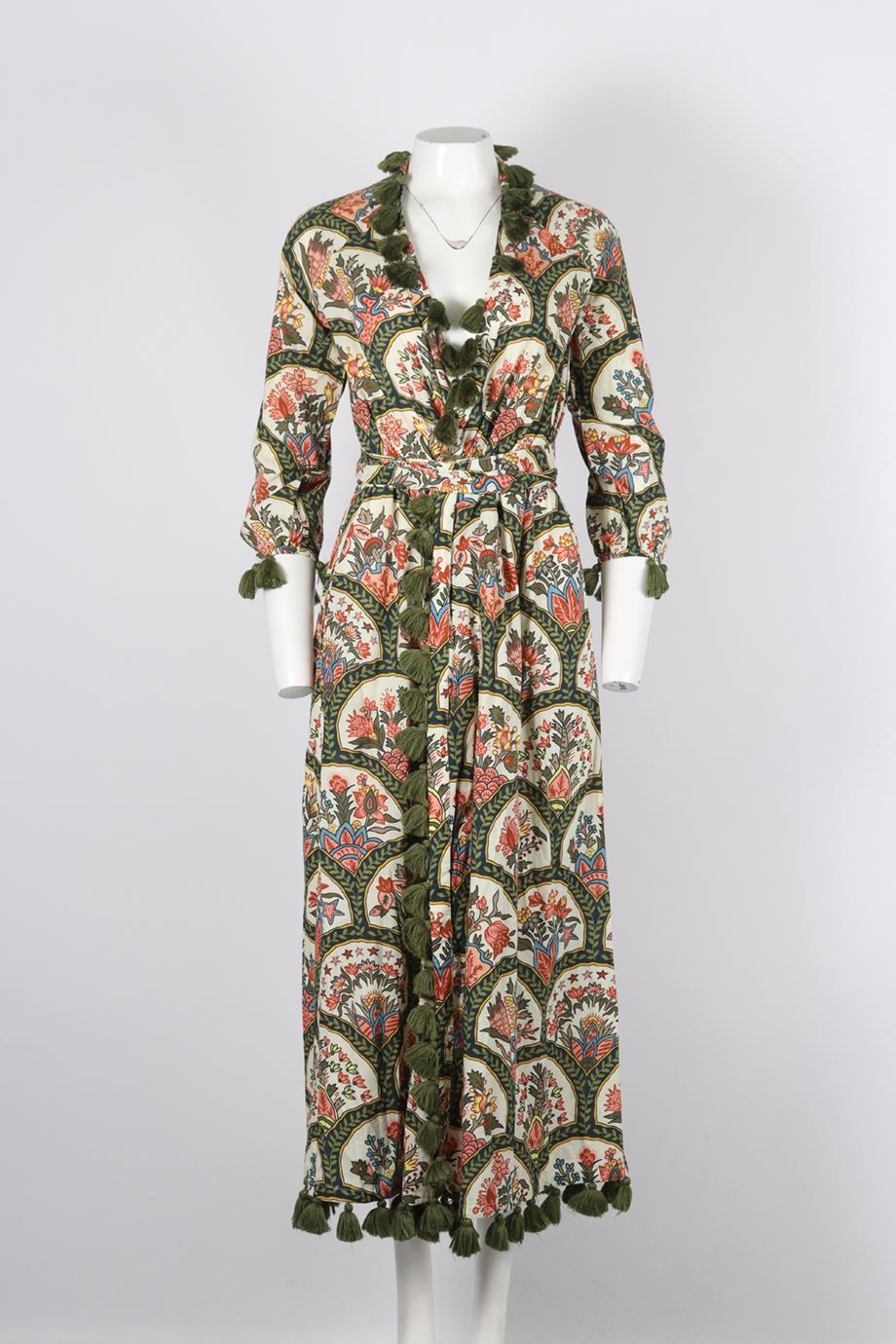 RHODE BELTED PRINTED COTTON ROBE XSMALL