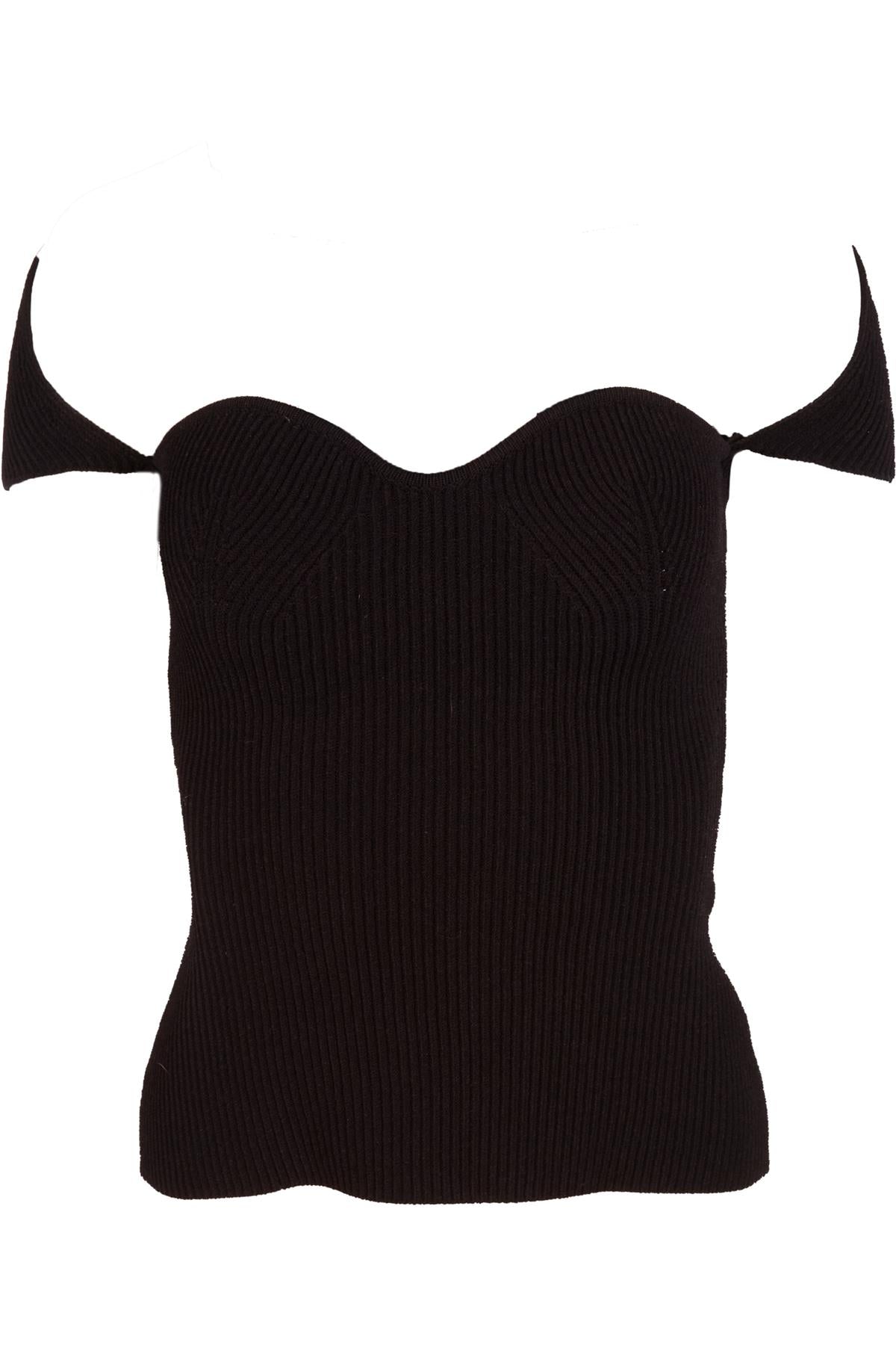 KHAITE BLACK KNIT TOP SMALL